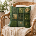 Housse de coussin effet broderie Le Champ Patchwork — La Ferme Câline