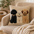 Housse de coussin effet broderie Le Trio Bouclé — La Ferme Câline